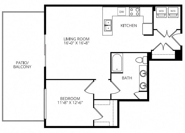 B17 1x1 floor plan